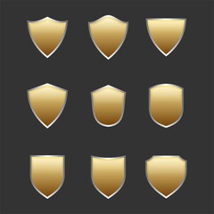 Shield icon design template vector

