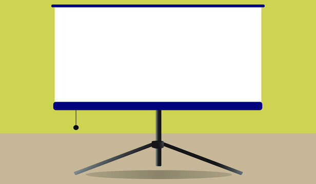 Blank flip chart ,Business info graphic. Whiteboard isolated on background. Vector illustration flat design . Blank projector screen
