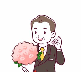 立派な格好をした社長
