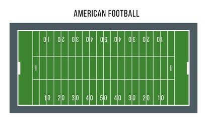 Sport court for American Football. Top view.