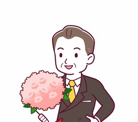 立派な格好をした社長