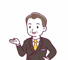 立派な格好をした社長