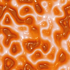 Seamless caramel texture. Liquid caramel background.