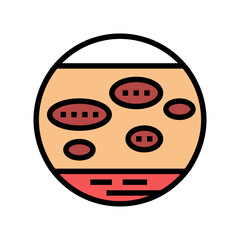 nummular eczema color icon vector. nummular eczema sign. isolated symbol illustration