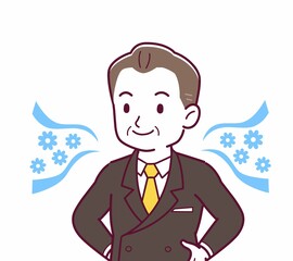 立派な格好をした社長