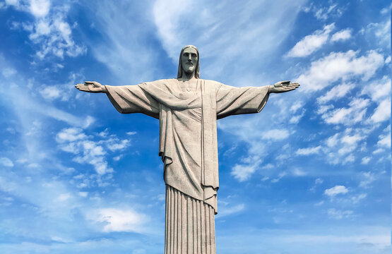 Rio de Janeiro, Brazil - September 26, 2020: Christ the Redeemer statue - Rio de Janeiro, Brazil