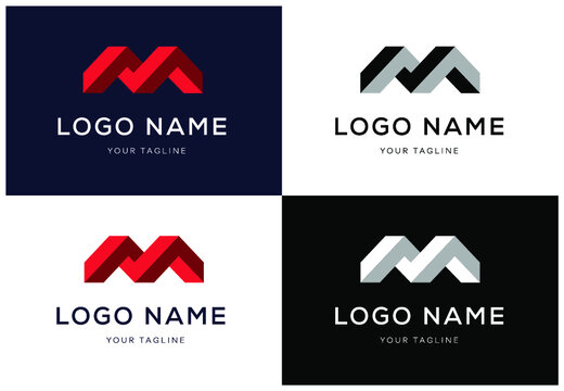 M Letter Logo 3D