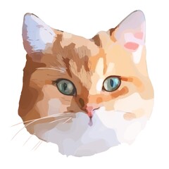 Stylised portrait of a cat