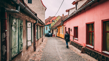 Naklejka na ściany i meble The old town of Sibiu - Romania
