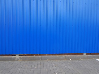 blue wall with floor