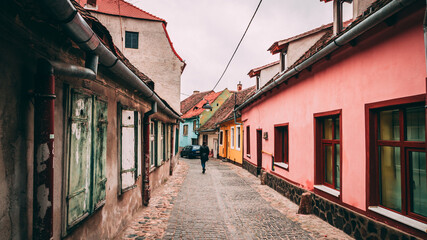 Naklejka na ściany i meble The old town of Sibiu - Romania