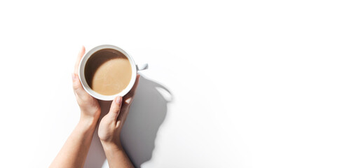 a cup of cocoa in your hands