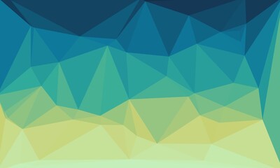 Fototapeta premium Creative blue prismatic background with polygonal pattern