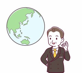 立派な格好をした社長