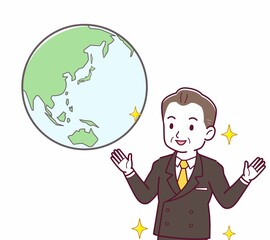 立派な格好をした社長