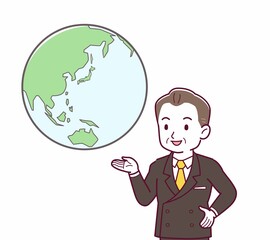 立派な格好をした社長