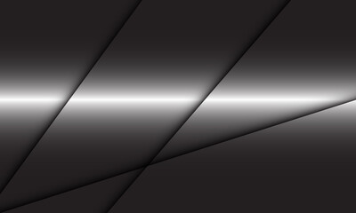 Abstract grey metallic shadow line cross design modern luxury industrial background vector illustration.
