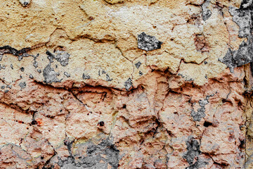 Texture of a concrete wall with cracks and scratches which can be used as a background