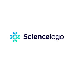 Science Vector Logo Abstract Dots Cross Diagonal