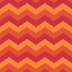 Seamless pattern. Repeated zigzag lines. Ethnic ornament. Jagged stripes. Waves ornate. Curves image. Wavy figures background. Mosaic motif. Ethnical paper. Tribal print, geometric design. Vector