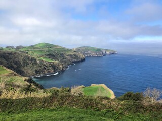 Landscape coast, Azores summer