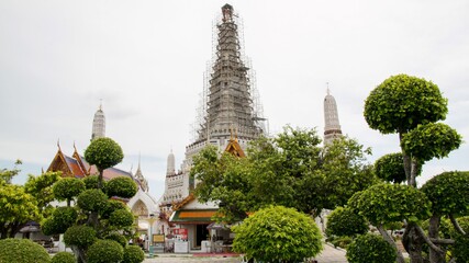 The iconic Wat Arun palace in Bangkok Thailand