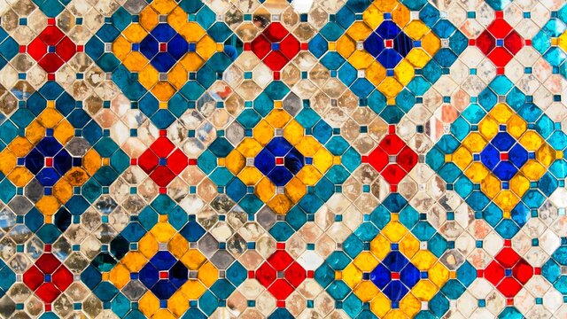 Amazing mozaic from the Wat Arun temple in Thailand