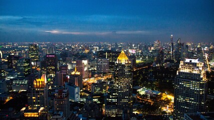 View over Bangkok at night