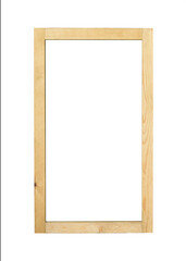 Wooden picture frame  isolated on white background. This has clipping path.