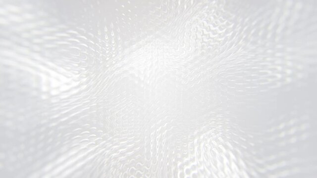 White Glowing Wavy Abstract Background. Flowing wavy soft smooth shapes. Looped video.
