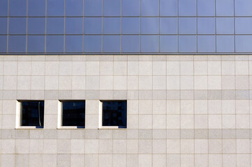 Facade of modern building. Abstract architectural background.