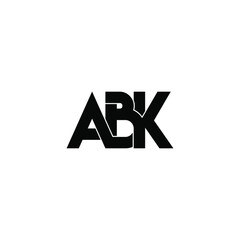 abk letter original monogram logo design