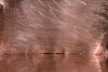 Two old copper plates. Empty space. Reflection. Copy space. 