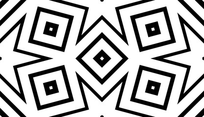 Abstract black and white halftone hexagon, triangle seamless pattern. Geo shape background. Mosaic, tile of thin line ornament.