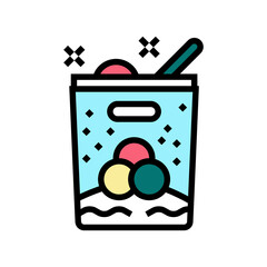 ice cream leisure color icon vector. ice cream leisure sign. isolated symbol illustration