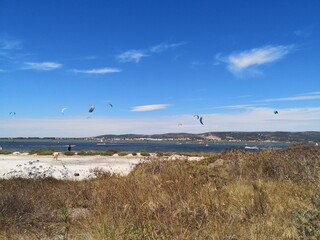 Sport de glisse, plage des aresquiers, vic la gardiole, France