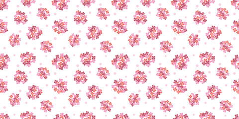 Floral background. Seamless pattern.Vector. 花のパターン