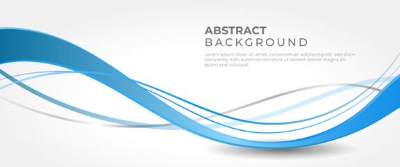 Modern banner design with abstract flow line shape and space for the text. Vector design isolated © Applesix_std