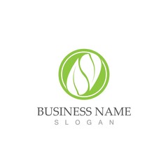 Logos of green Tree leaf ecology