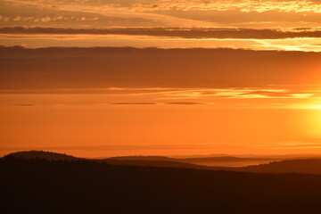 Fototapeta na wymiar A sunrise over the Appalachians, Sainte-Apolline, Québec