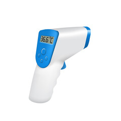 3D Electronic IR Thermometer Isolated On White © prah