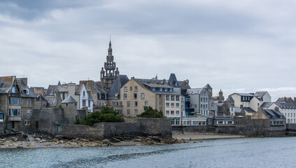 Fototapeta na wymiar Roscoff, petite cité de caractère dans le Finistère en Bretagne.