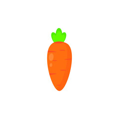 This is a carrot isolated on a white background. Vector illustration.