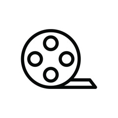 film reel line icon vector illustration