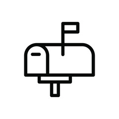 mailbox line icon vector illustration