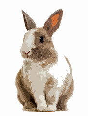 rabbit drawing, textile printing, textile graphics, t-shirt printing