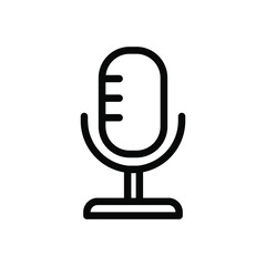 voice recorder line icon vector illustration
