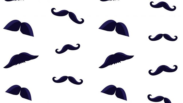 happy fathers day card with mustaches pattern