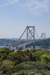 和布刈第二展望台から関門橋を望む