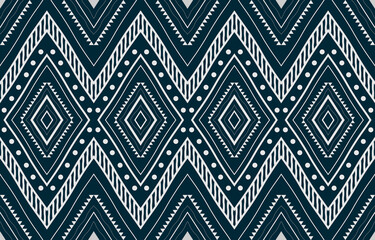 Ethnic oriental ikat pattern traditional Design for background,carpet,wallpaper,clothing,wrapping,fabric,Vector illustration.